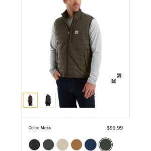 Carhartt Gilliam Vest in Moss Size Large Pristine Condition